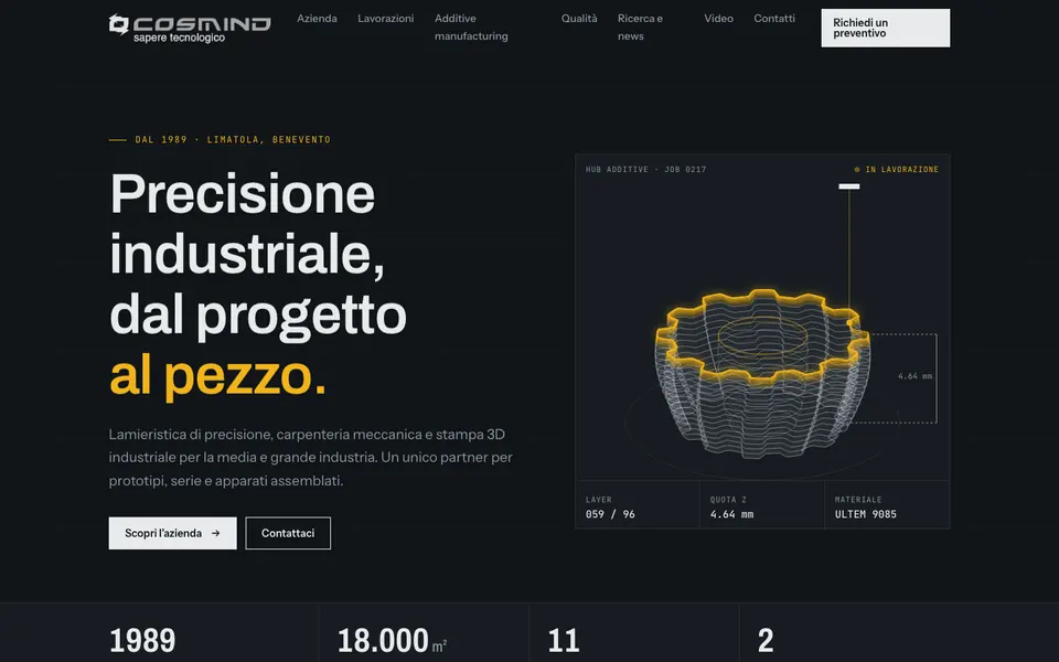 Proposta di restyling del sito Cosmind