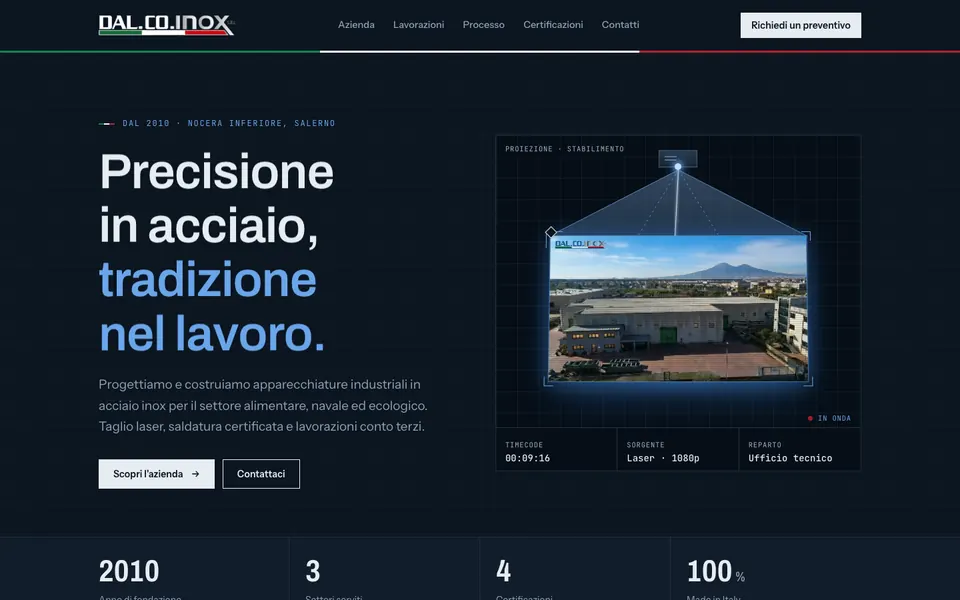 Proposta di restyling del sito Dal.Co.Inox
