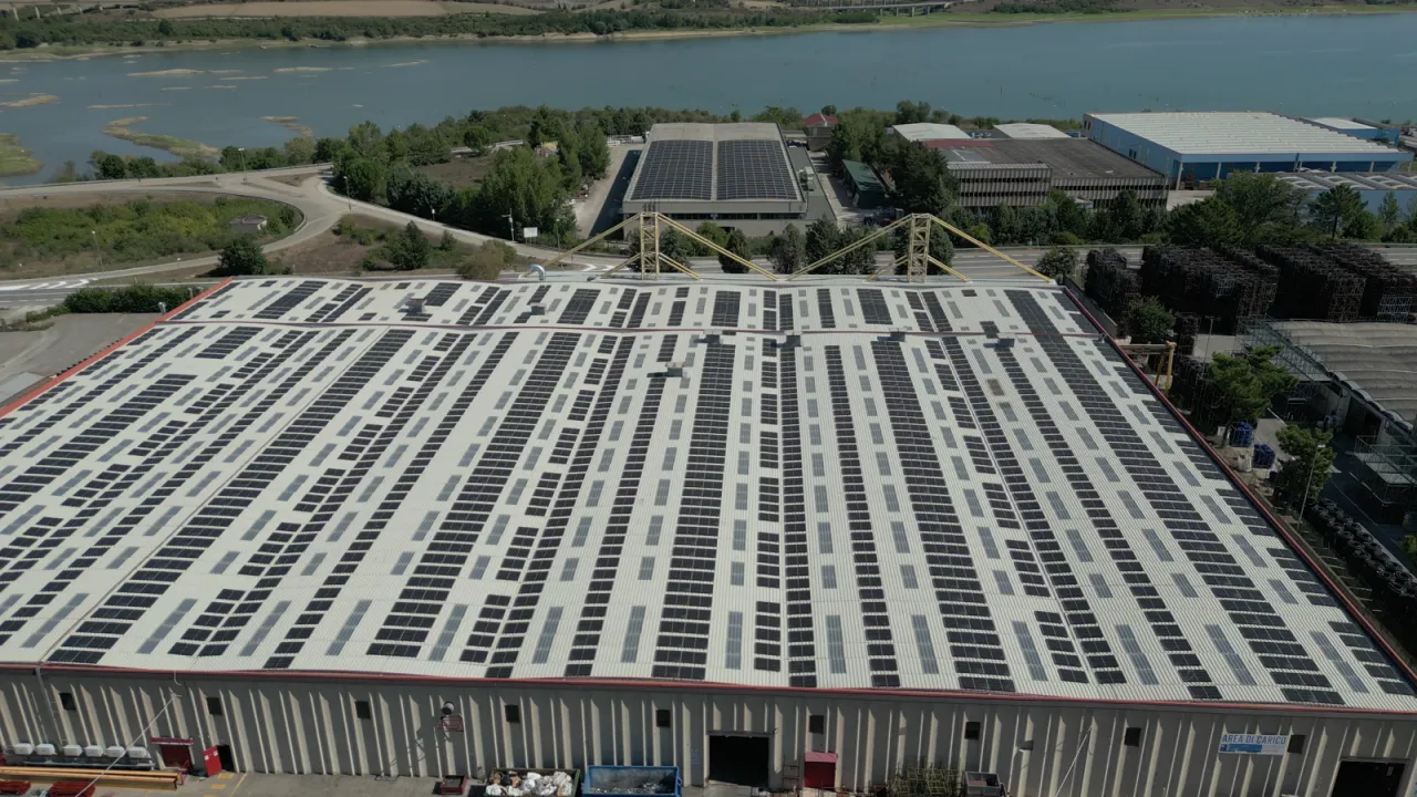 Lo stabilimento Condor visto dal drone
