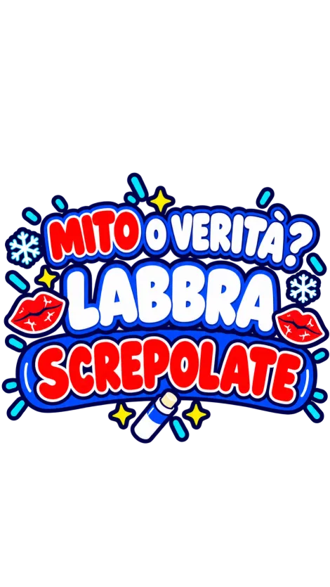 Copertina di un reel TikTok: Mito o verità? Labbra screpolate