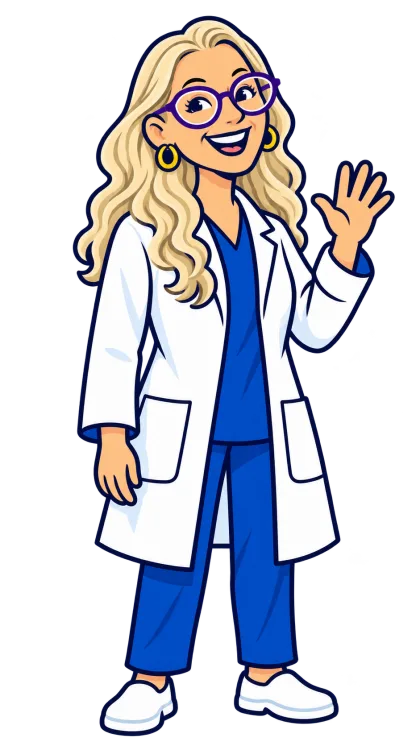 La dottoressa Francesca Marzoli in versione cartoon